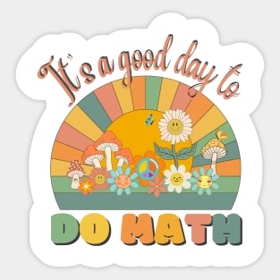 It's A Good Day To Do Math, Math Teacher Retro Sunset Sticker